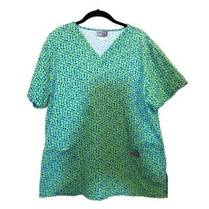 Scrub Zone Green Top Women Sz. L St. Patrick’s Day Easter Irish